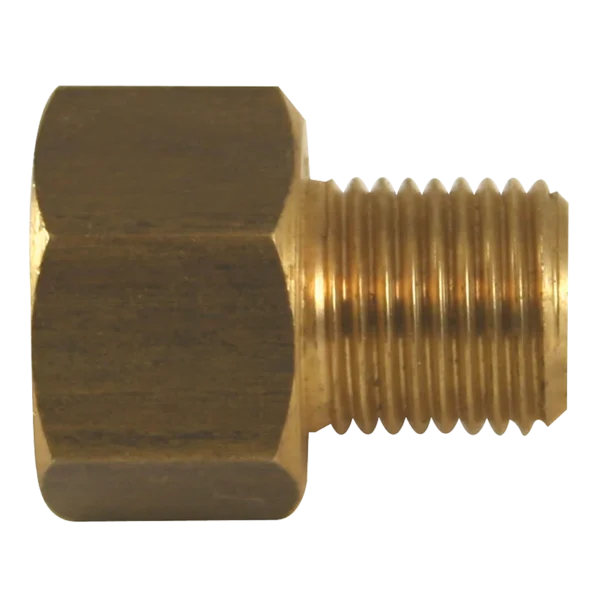 Brass Adapter, Female(1/2-20 Inverted), Male(7/16-24 Inverted)