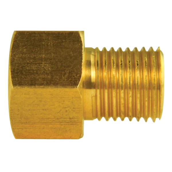 Brass Adapter Female(7/16-24 Inverted), Male(1/2-20 Inverted)