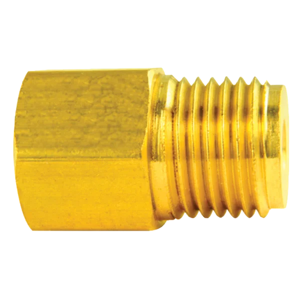 Brass Adapter, Female(1/2-20 Inverted), Male(9/16-18 Inverted)