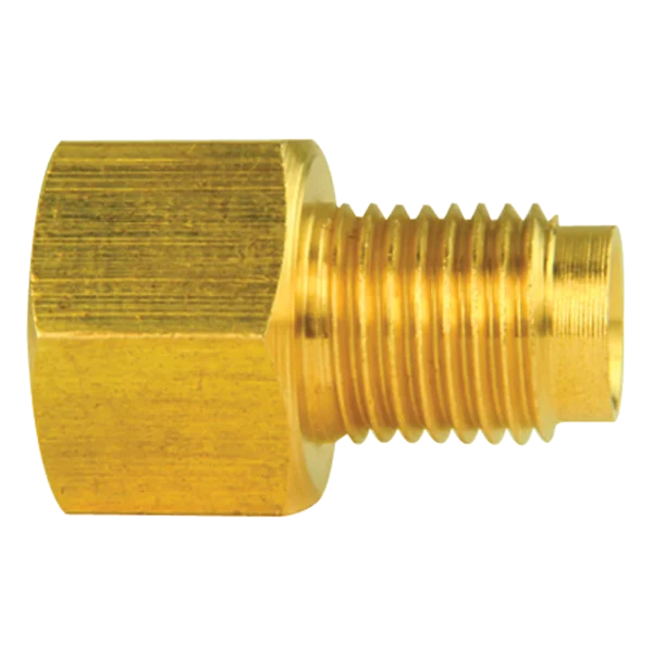 Brass Adapter, Female(7/16-24 Inverted), Male(3/8-24 Inverted)