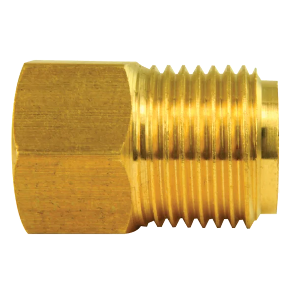 Brass Adapter, Female(1/2-20 Inverted), Male(5/8-18 Inverted)